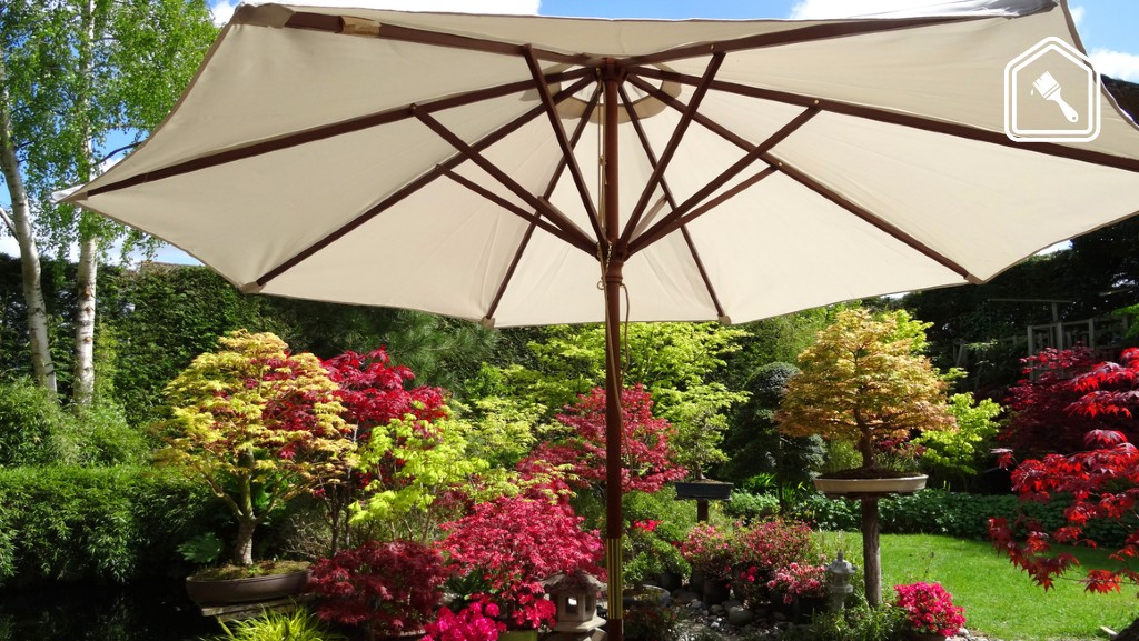 groene aanslag parasol verwijderen